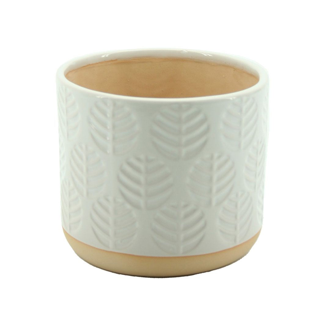 Planter - Susan Leaf - White