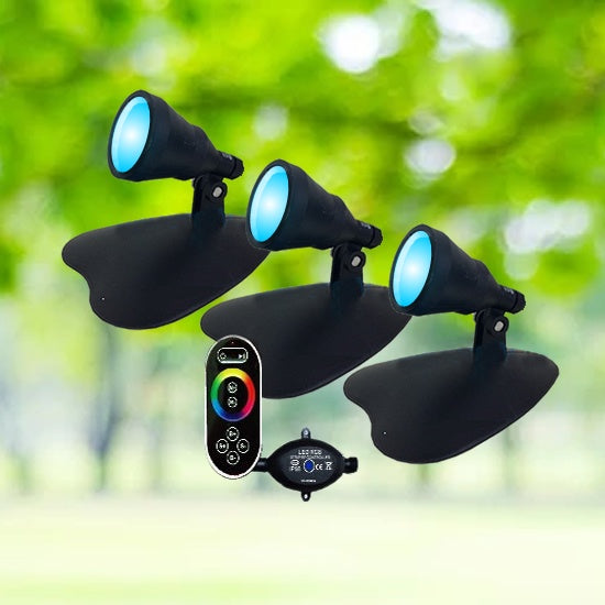 ZWF LED Light Kit - Set of 3 (3 watt) RGB Remote Controller