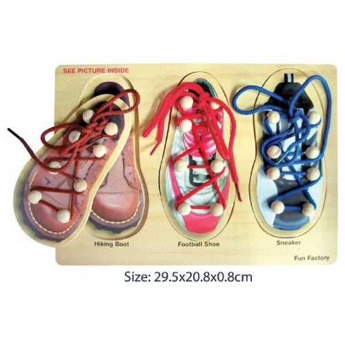 Wooden Puzzle / Lacing Shoes Puzzle