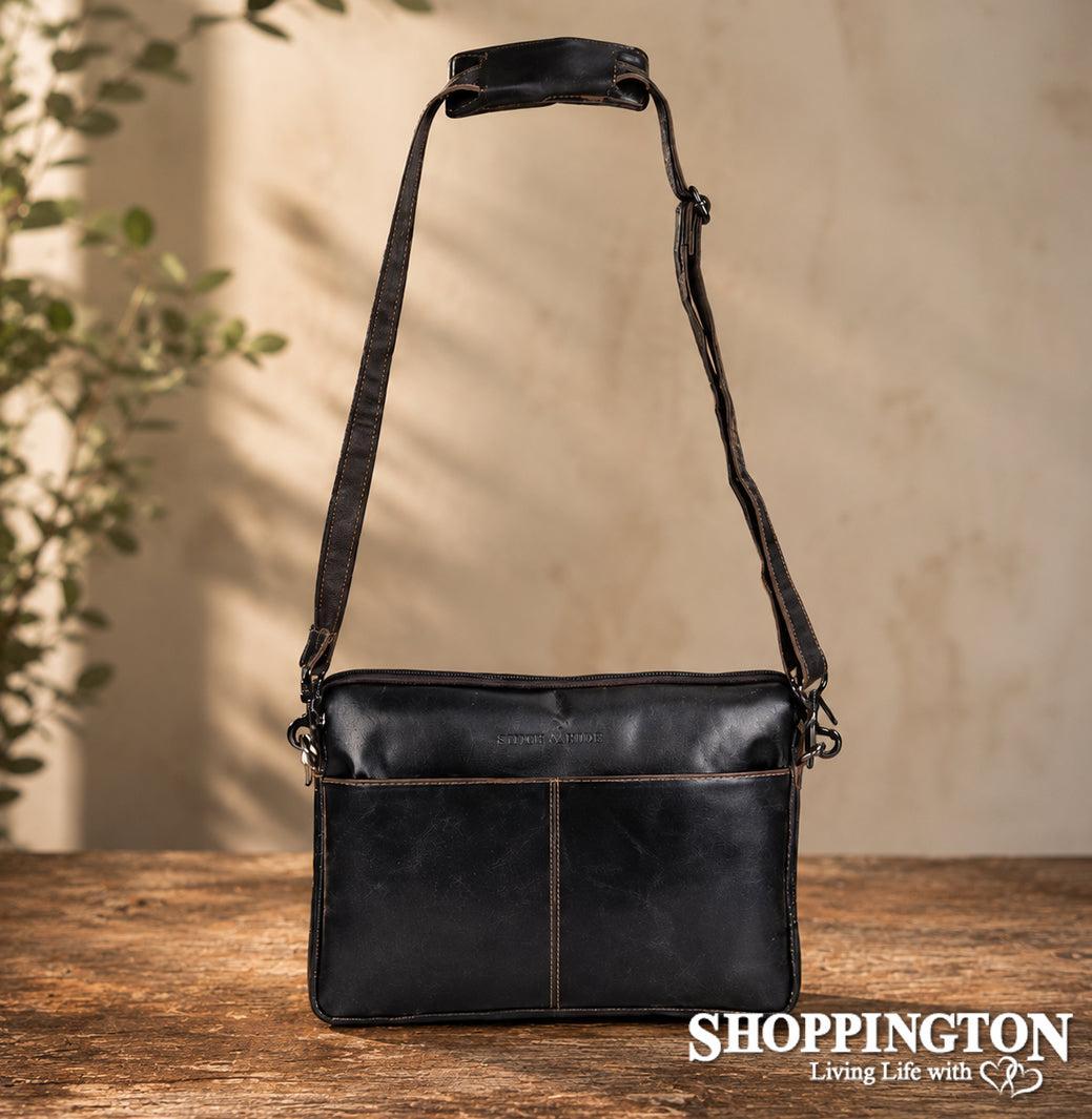 100% Leather Laptop Sleeve with Strap