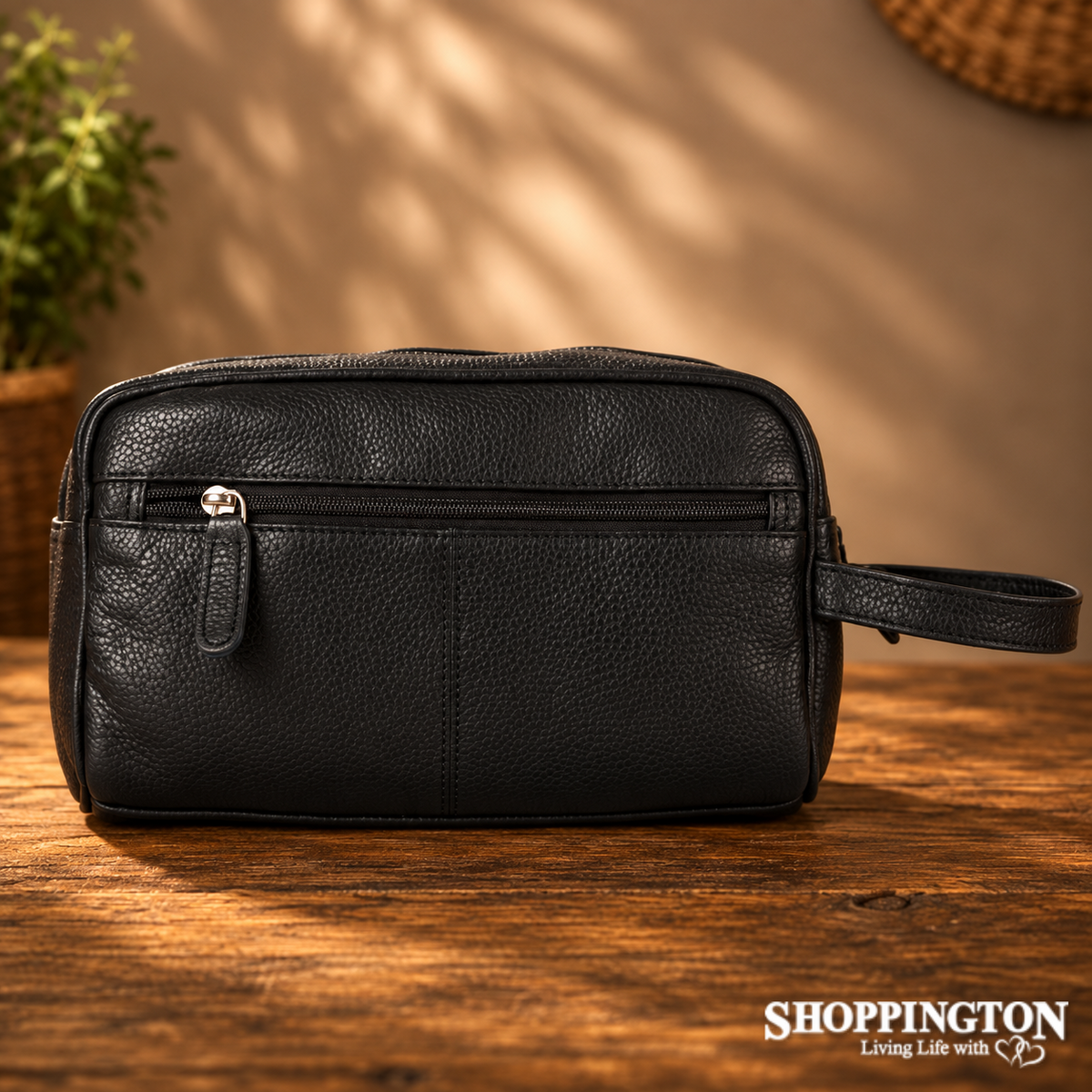 100% Leather Toiletry Bag - Geelong
