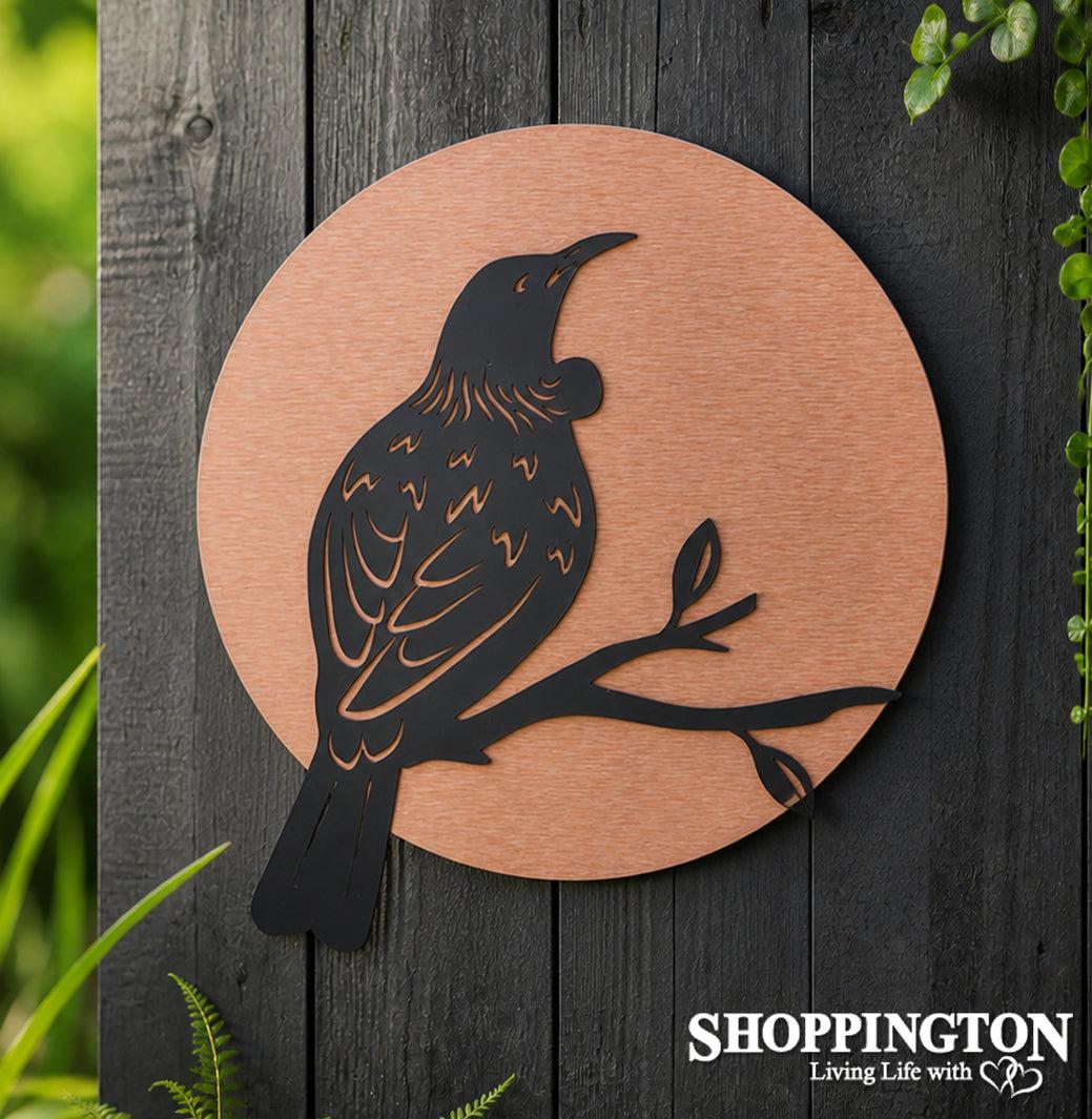 100% NZ Made Brushed Copper Circle - Tui Wall Art