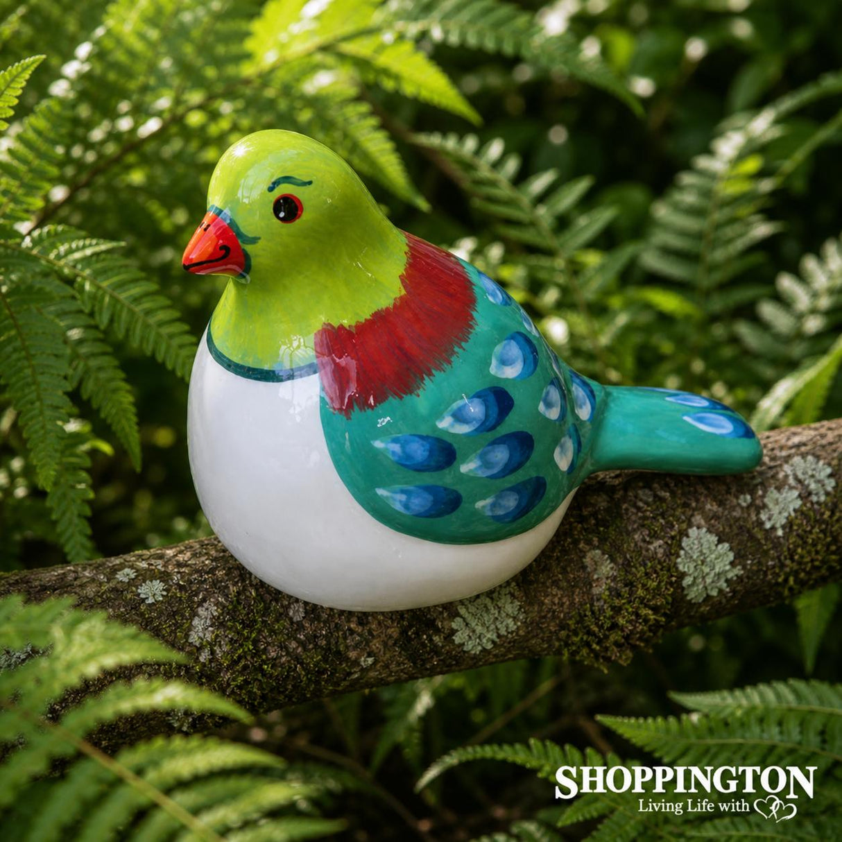 100% NZ Made Garden Ornament - Splashy Bird Art / NZ Wood Pigeon