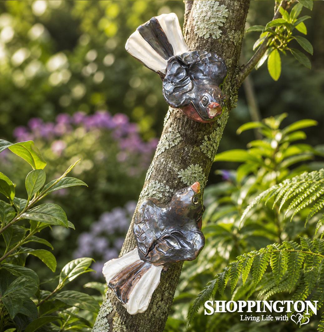 100% NZ Made Pottery Bird Art - Fantail