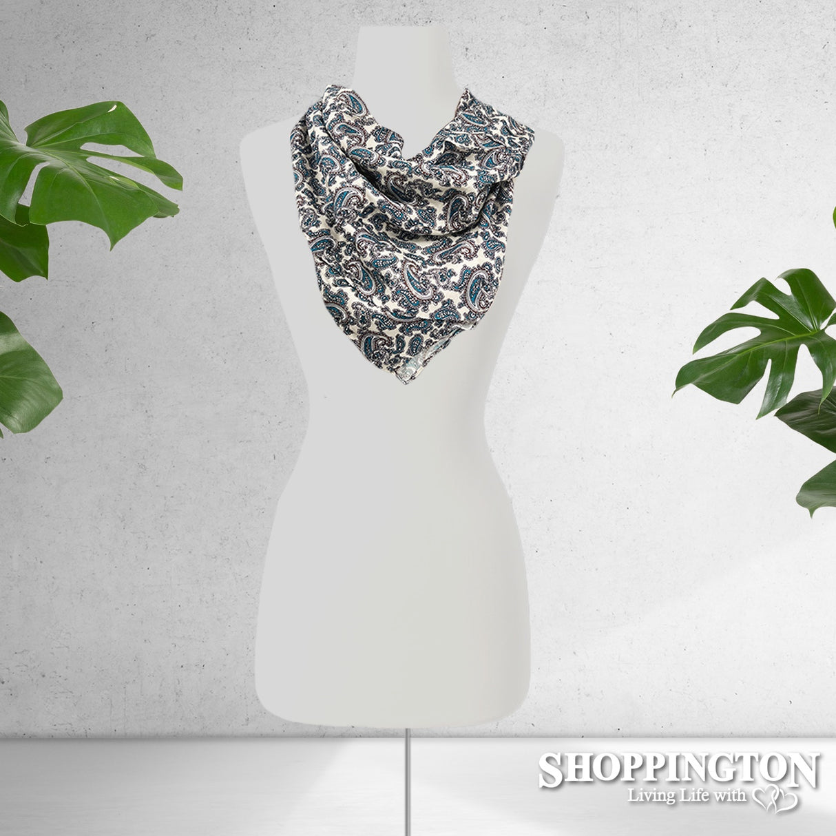 Scarf - Blue Paisley