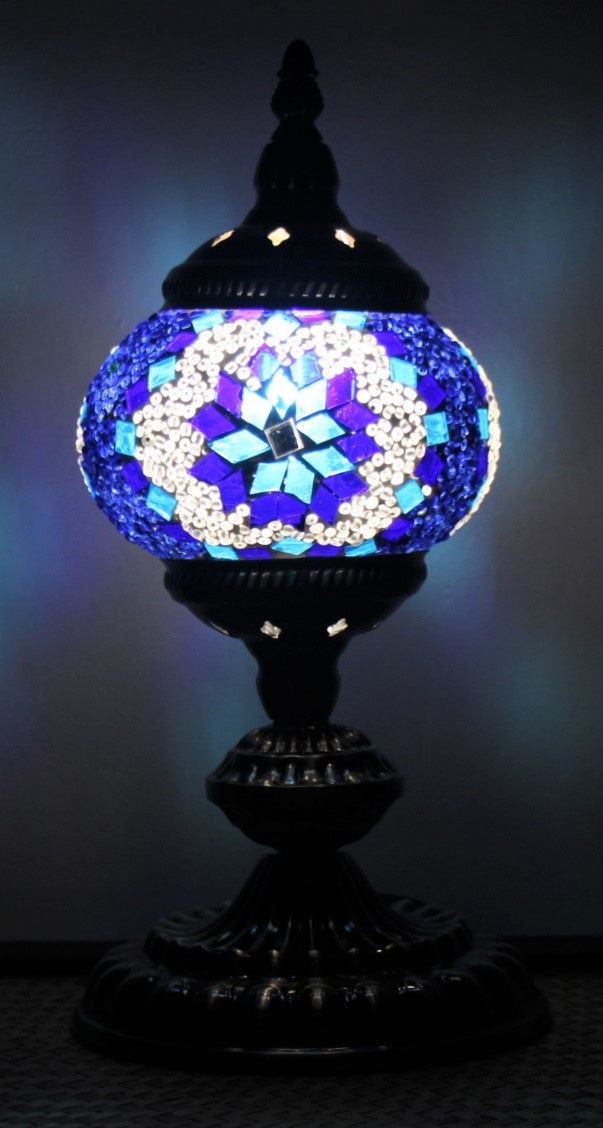 Turkish Mosaic Lamp - Small Blue