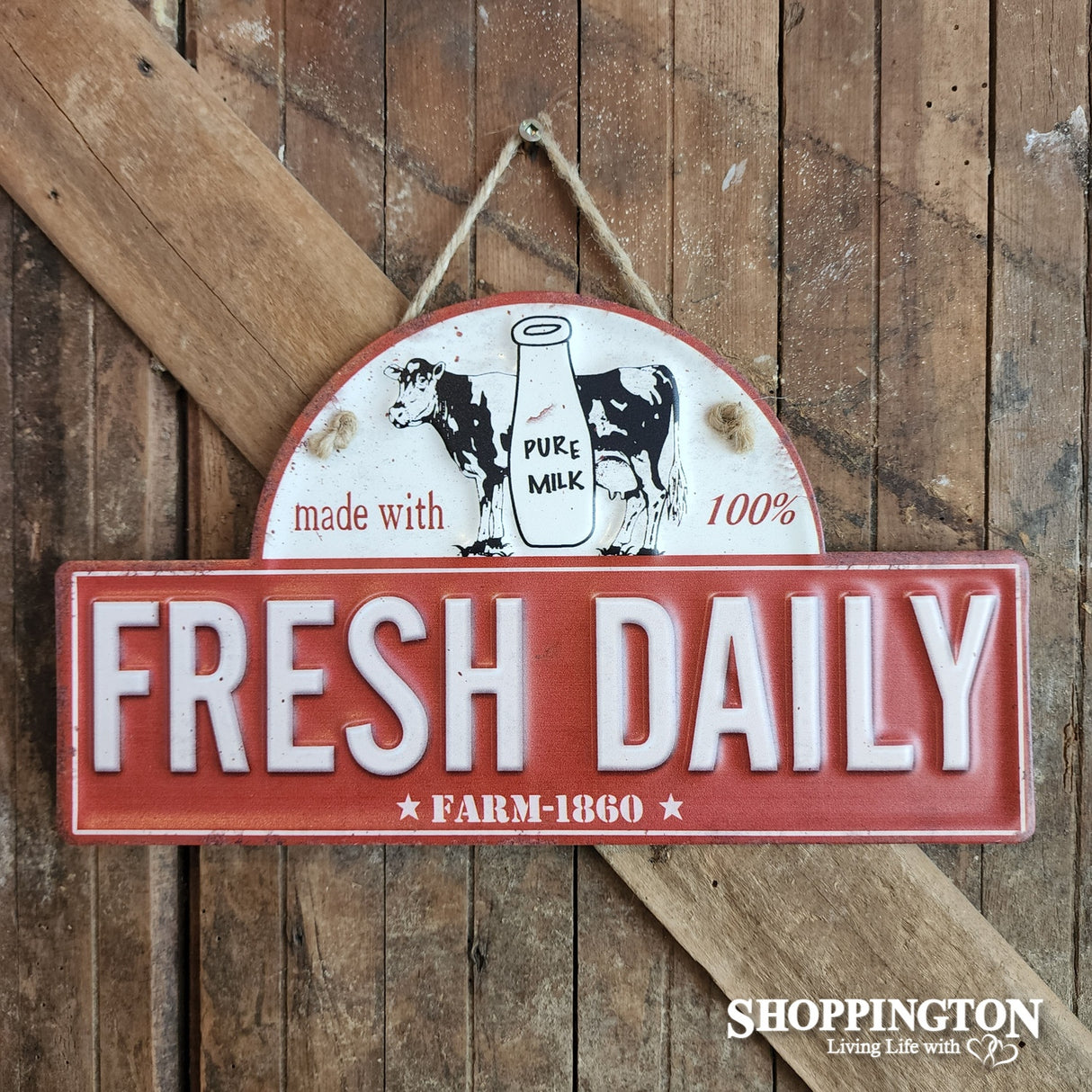 Fresh Milk Tin Novelty Sign