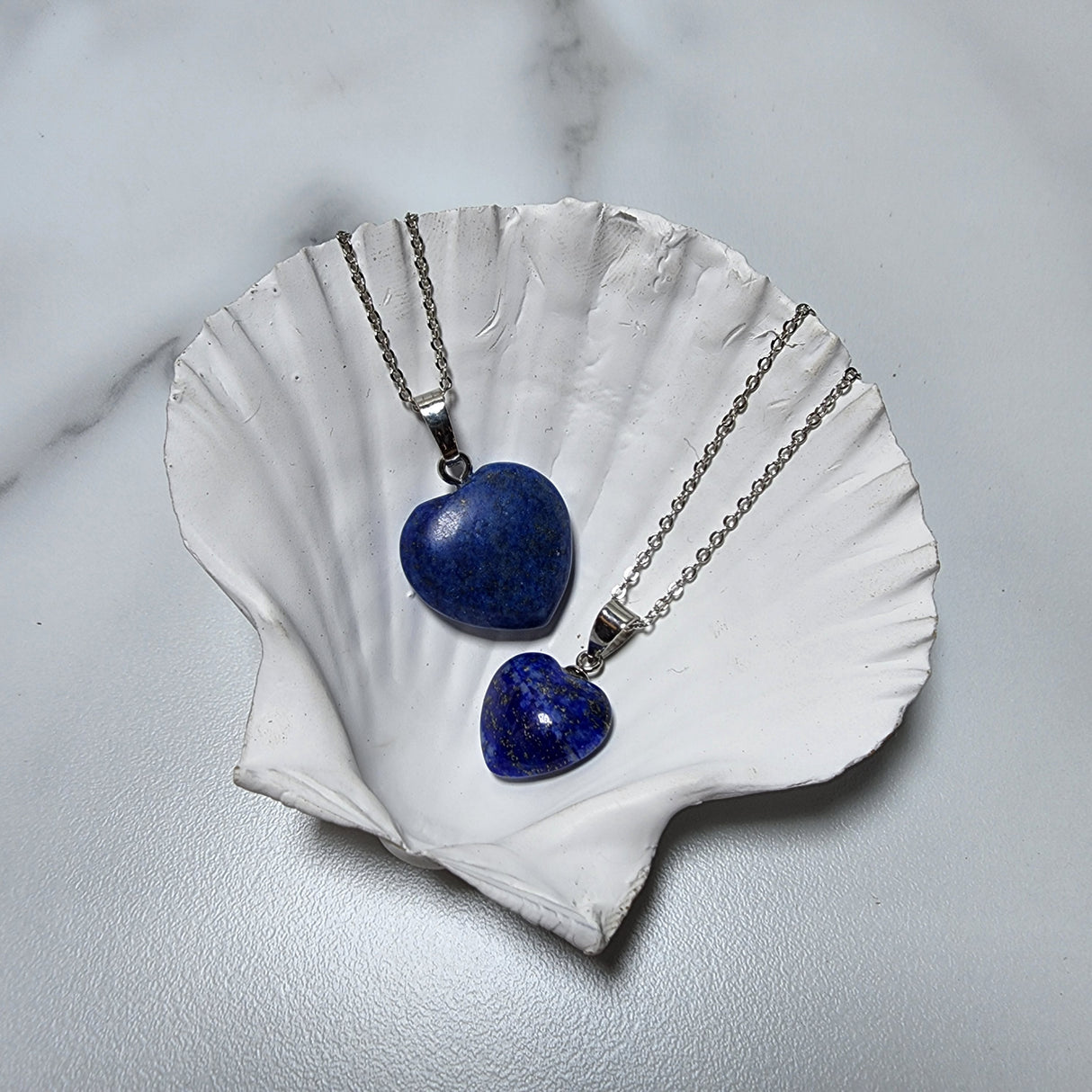 Necklace - Heart Shaped Lapis Lazuli