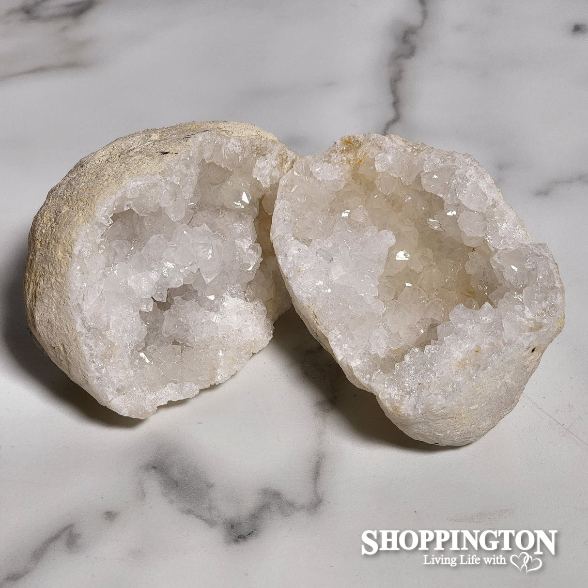 White Quartz Geode (half)
