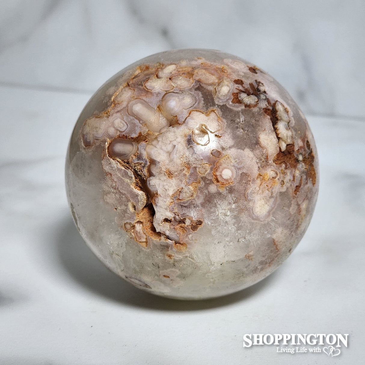 Flower Agate Sphere