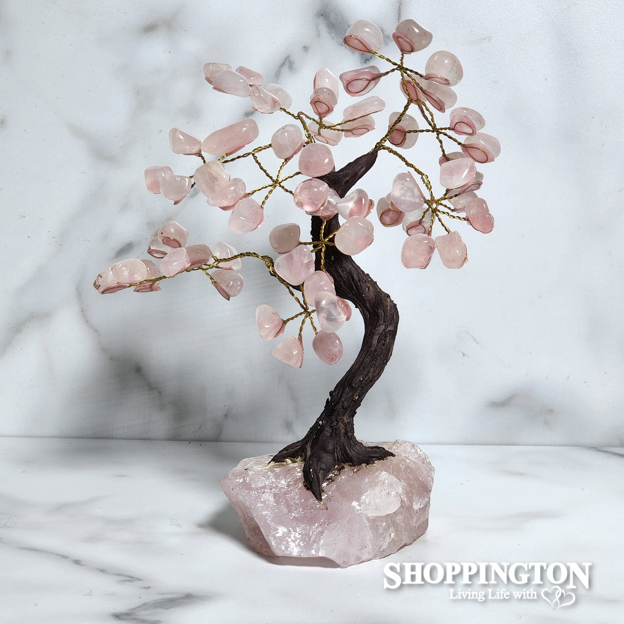 Gemstone Tree Rose Quartz - Rose Quartz Base