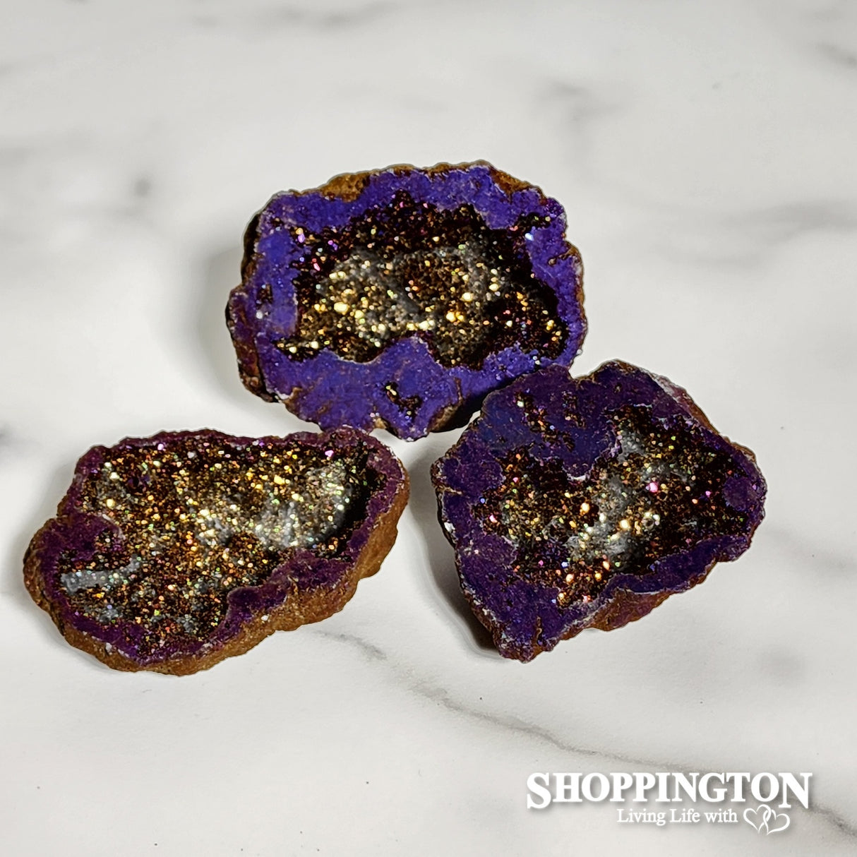 Z Range - Aura Quartz Geode / Purple