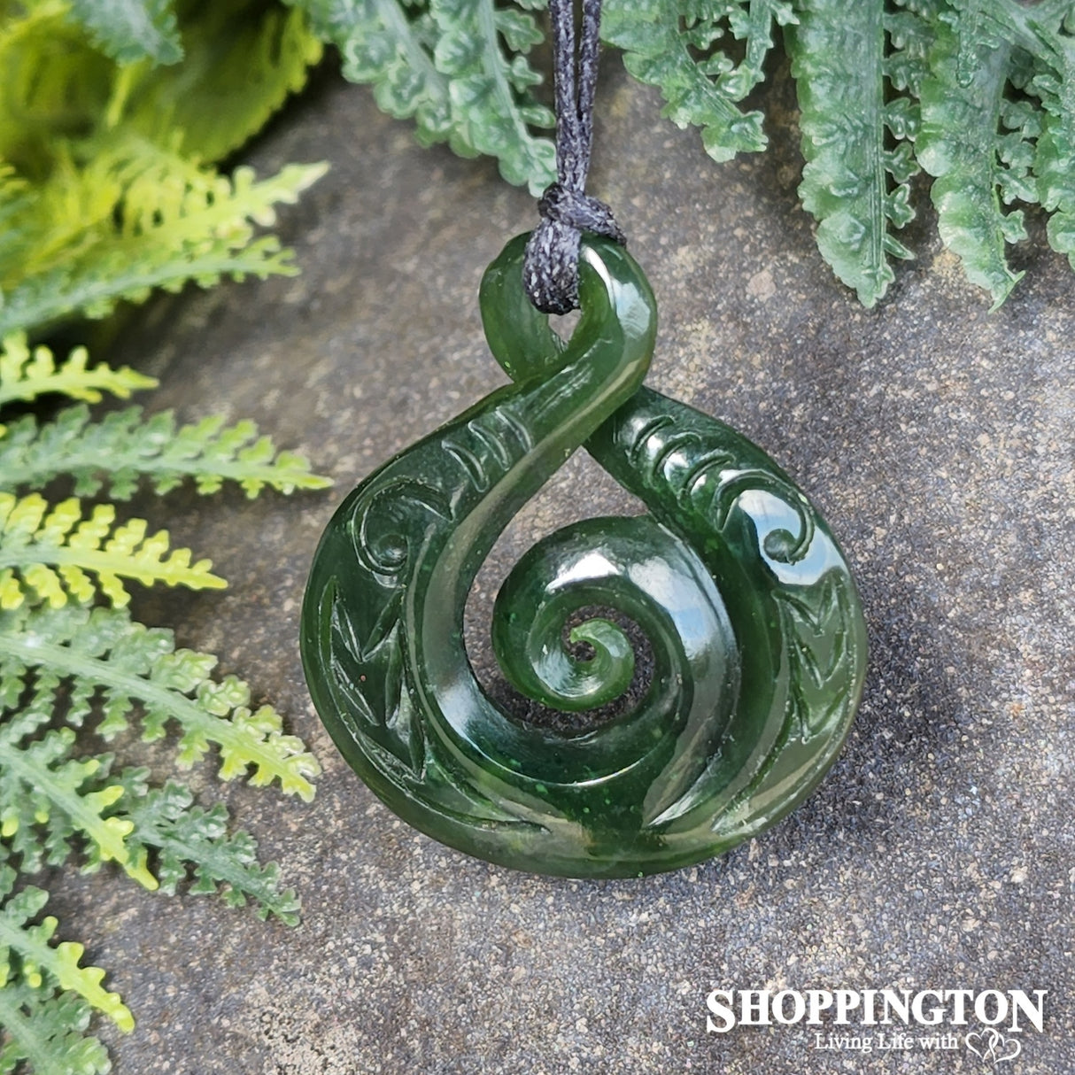 Pounamu Carved Koru Twist