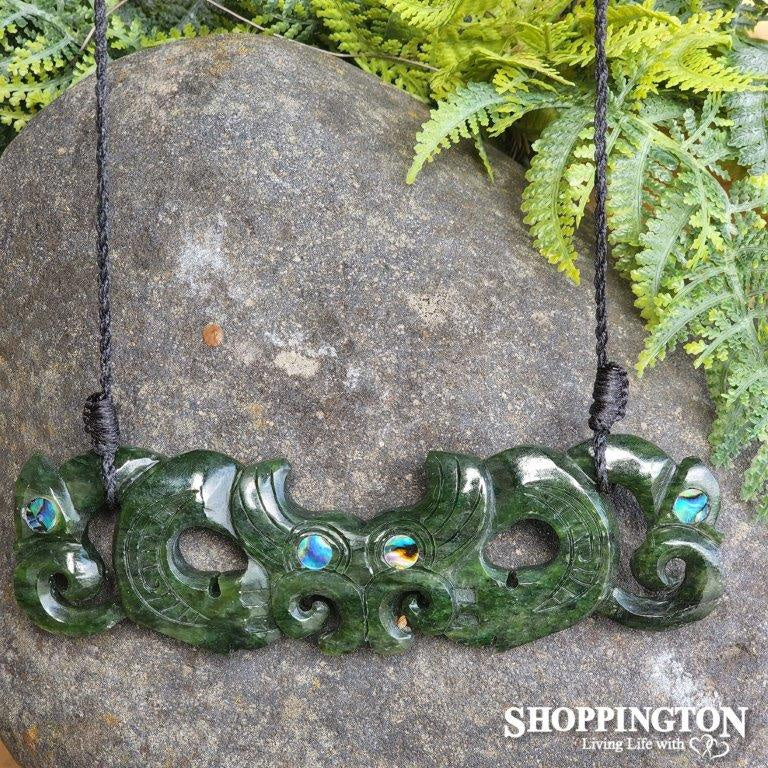 Pounamu Carved Manaia Breast Plate
