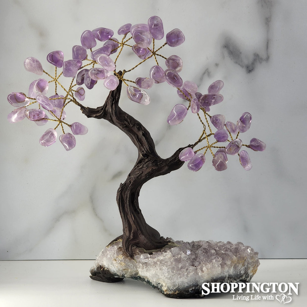 Crystal Gemstone Tree / Amethyst 22cm