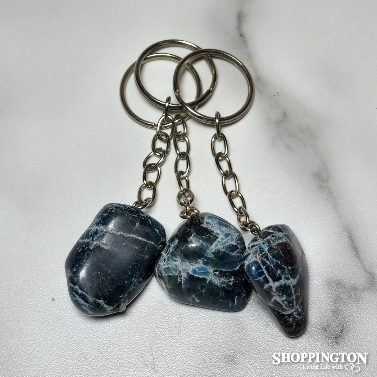 Gemstone Keyring - Blue Stone