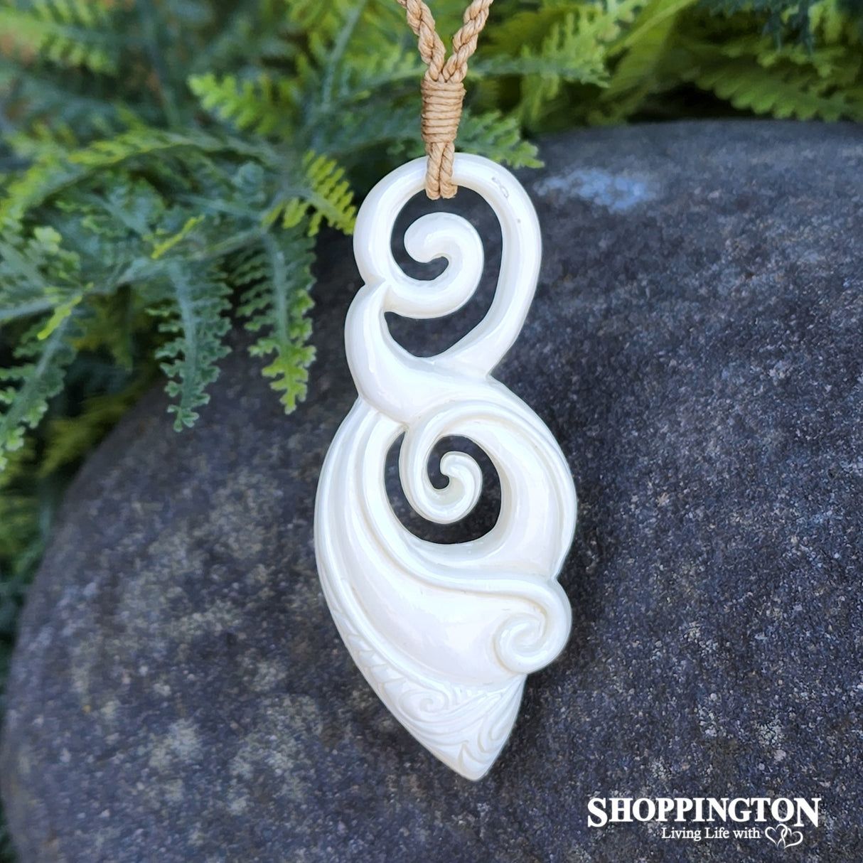 Koru & tTwist Bone Pendant