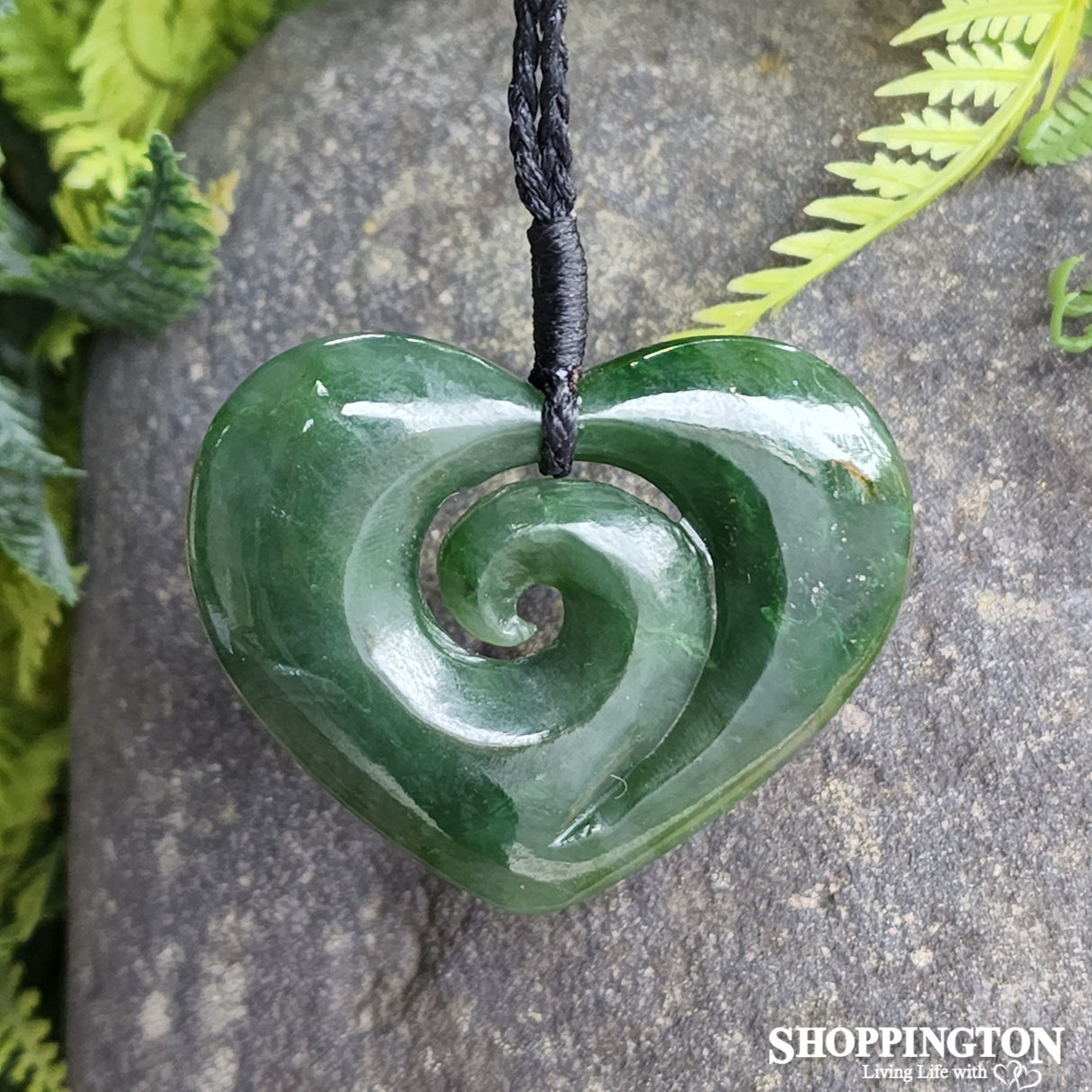 Pounamu - Heart with Koru