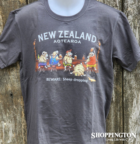NZ Made Clothing - Beware: Sheep Dropping - T-Shirt