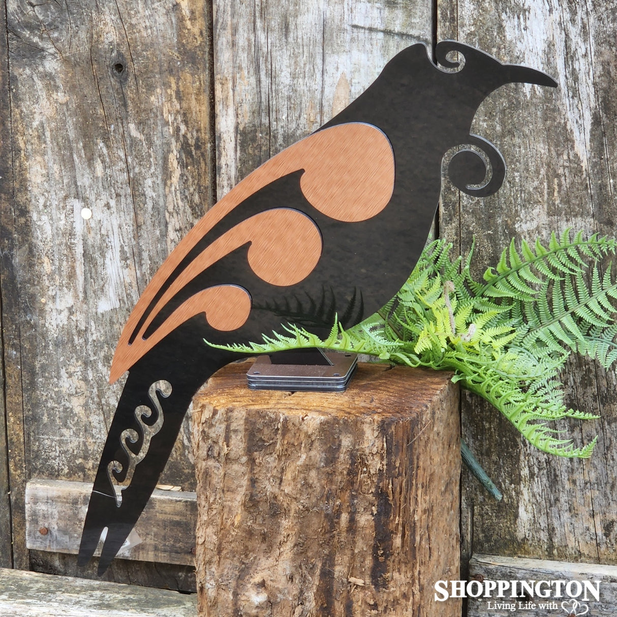 NZ Made Freestanding Tui Garden Art