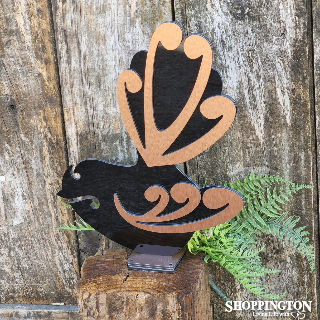 NZ Made Freestanding Fantail Garden Art