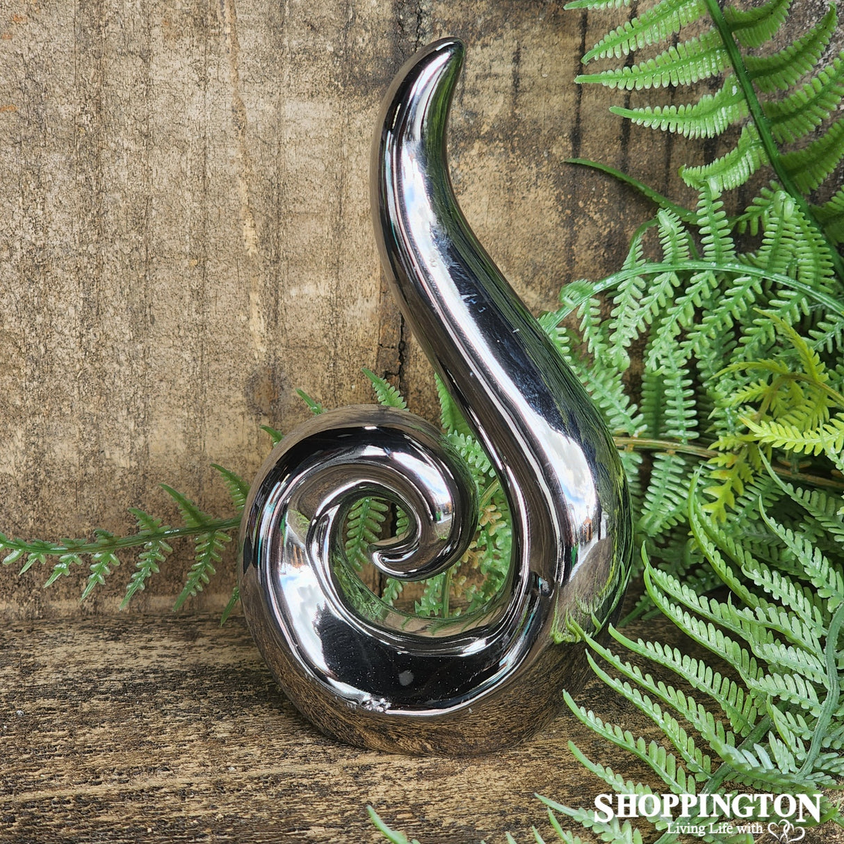 Ceramic Koru - Silver