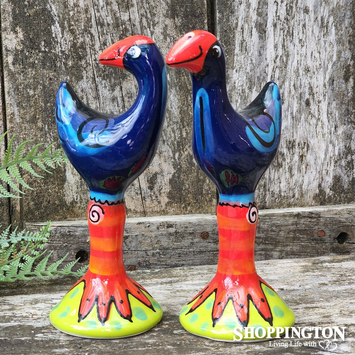 NZ Made Handpainted - Pukeko Salt & Pepper Set