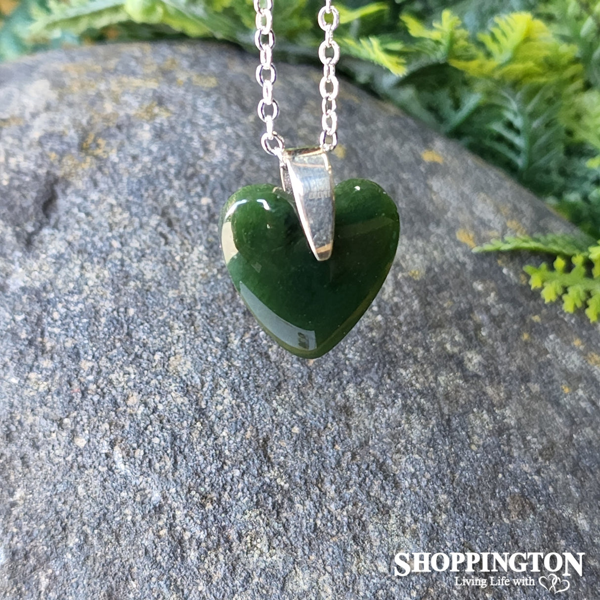 Pounamu Heart On Silver Chain