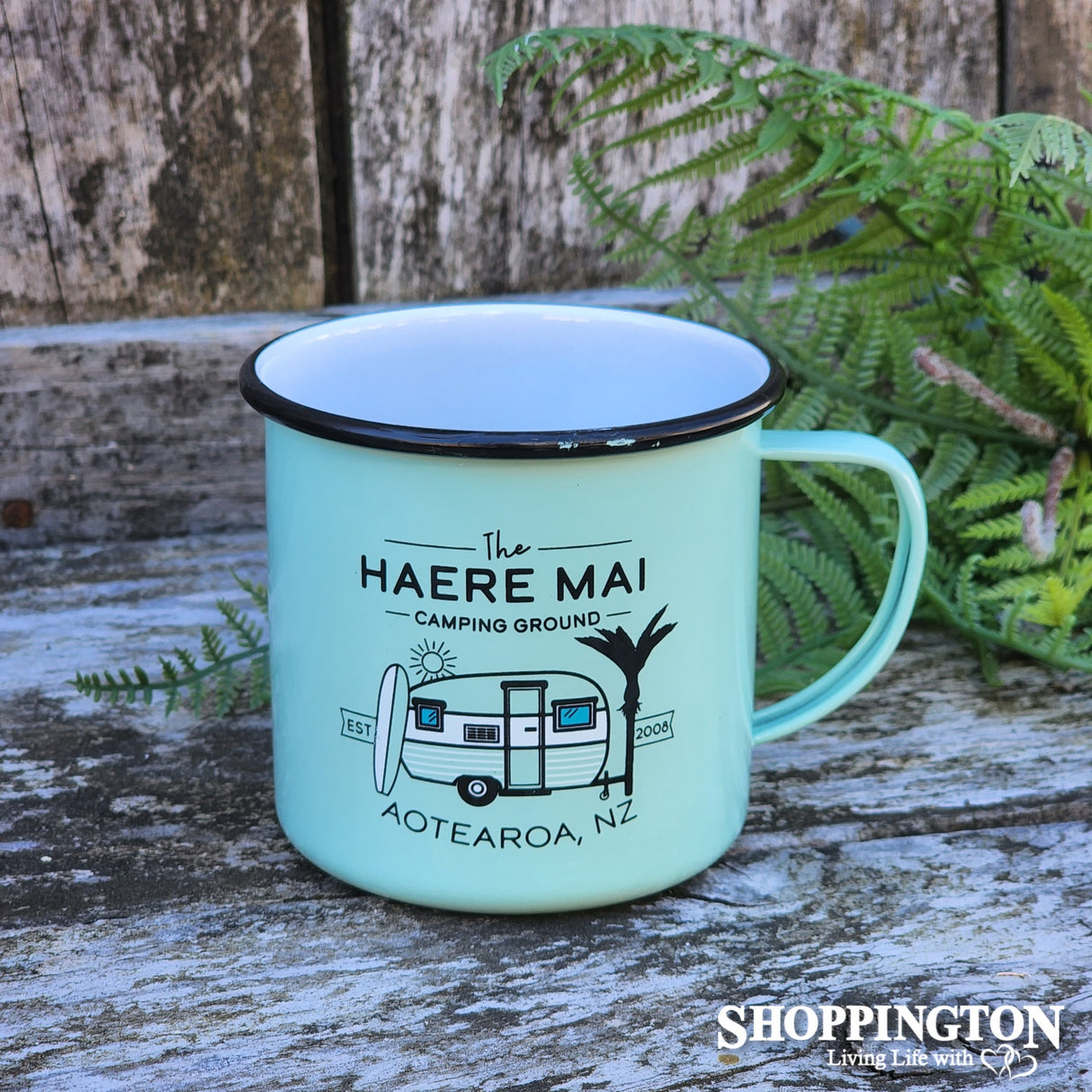 Moana Road Enamel Cups - Haere Mai Camping Ground