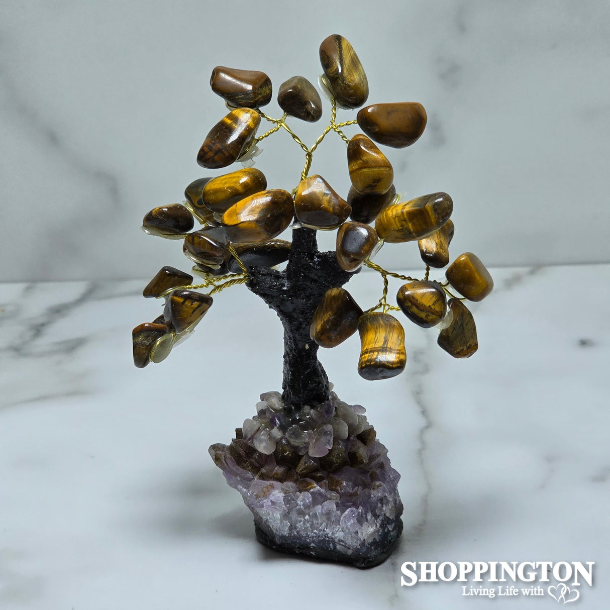 Crystal Gemstone Tree - Tigers Eye 12cm