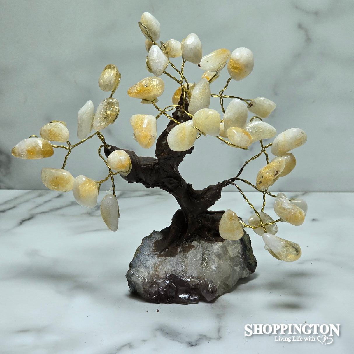 Crystal Gemstone Tree - Citrine 19cm