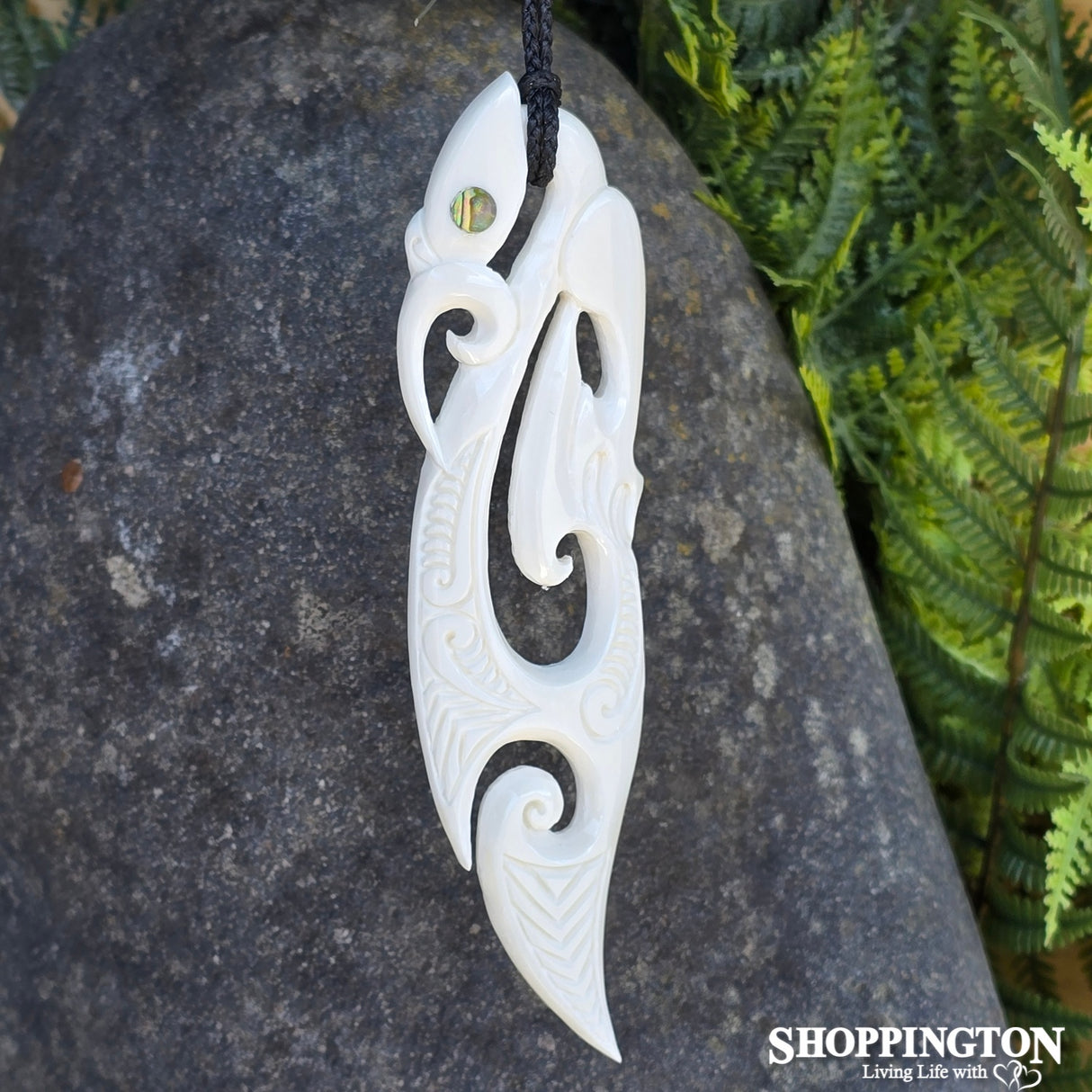 Large Bone Manaia - Pendant