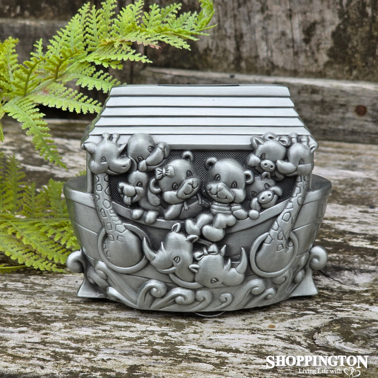 Premium Pewter Noah's Arc Money Box