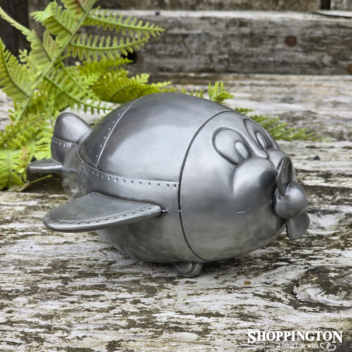 Pewter Aeroplane Money Box
