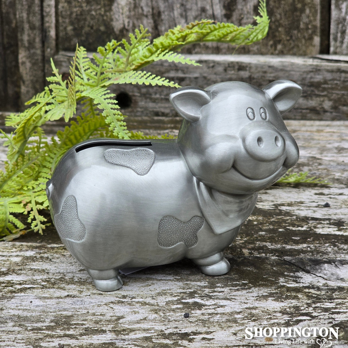 Premium Pewter Piggy Money Box