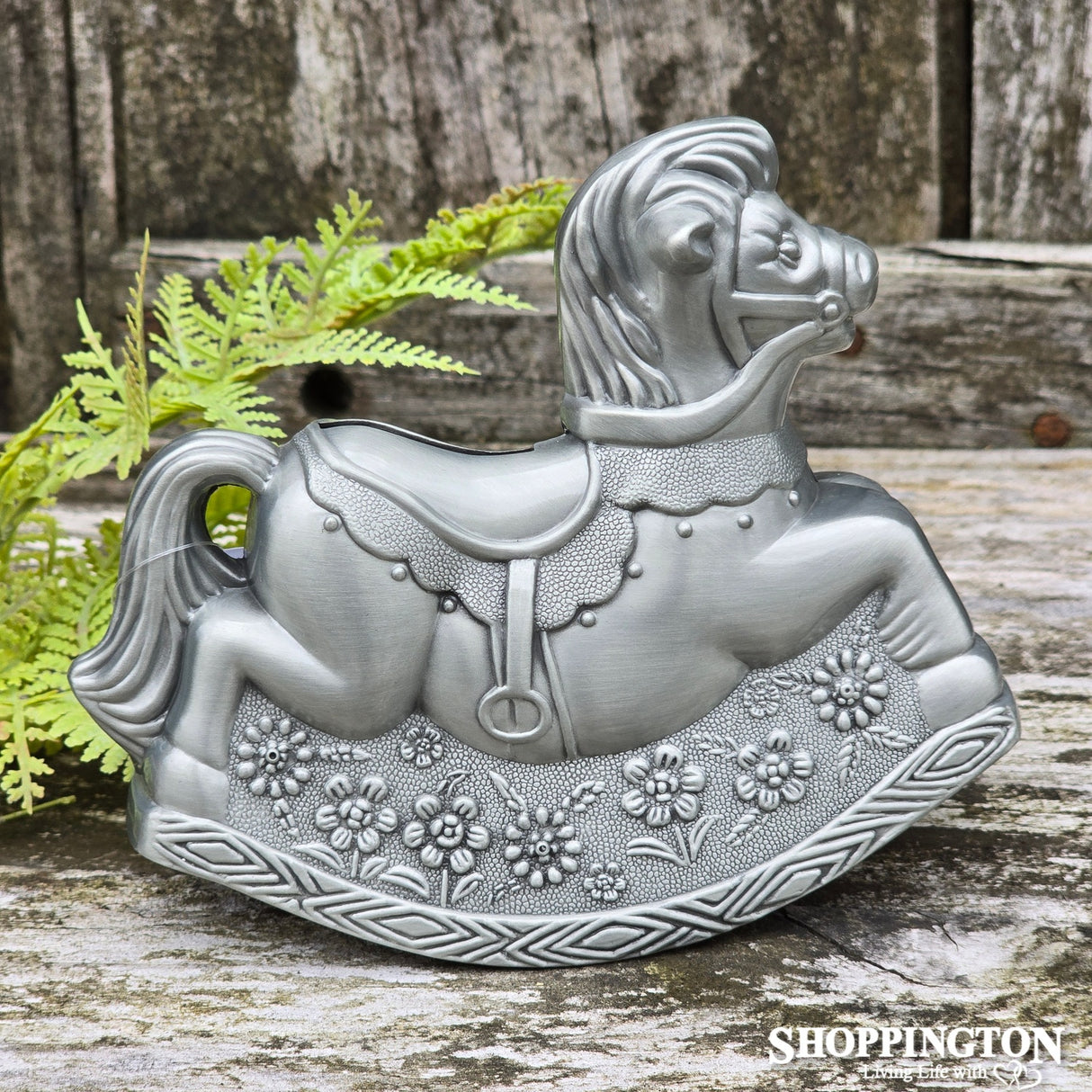 Premium Pewter Rocking Horse Money Box