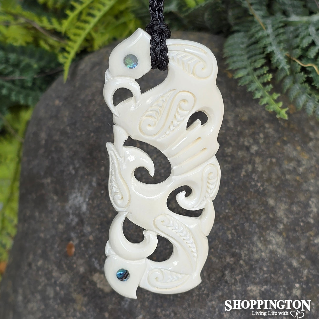 Bone Double Manaia - Pendant