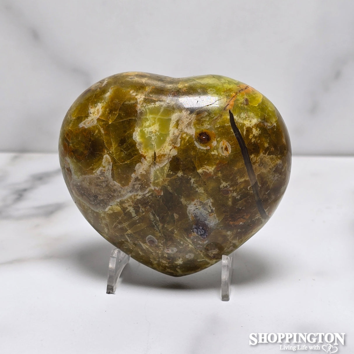 Green Opal Heart