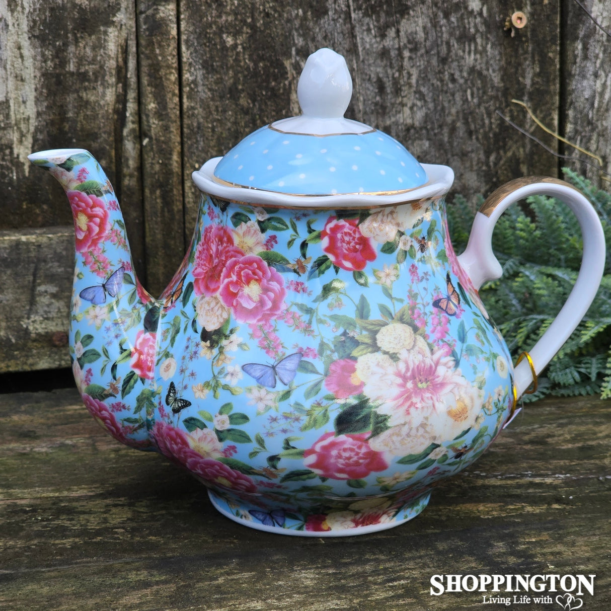 Floral Garden - Blue Tea Pot