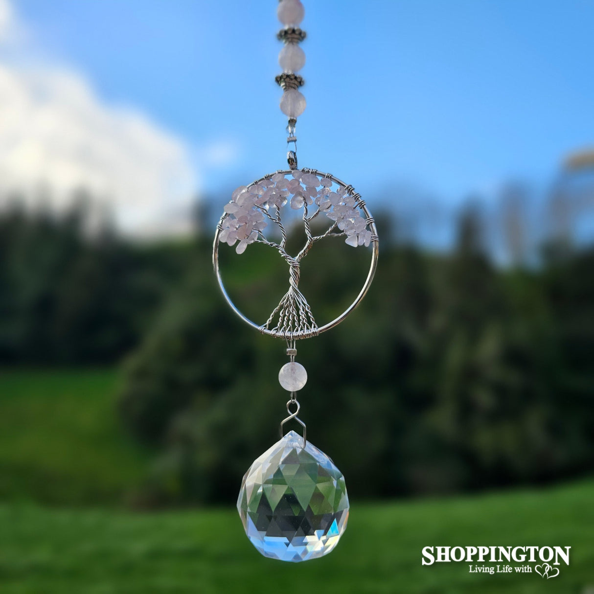 Crystal Rose Quartz Tree of Life