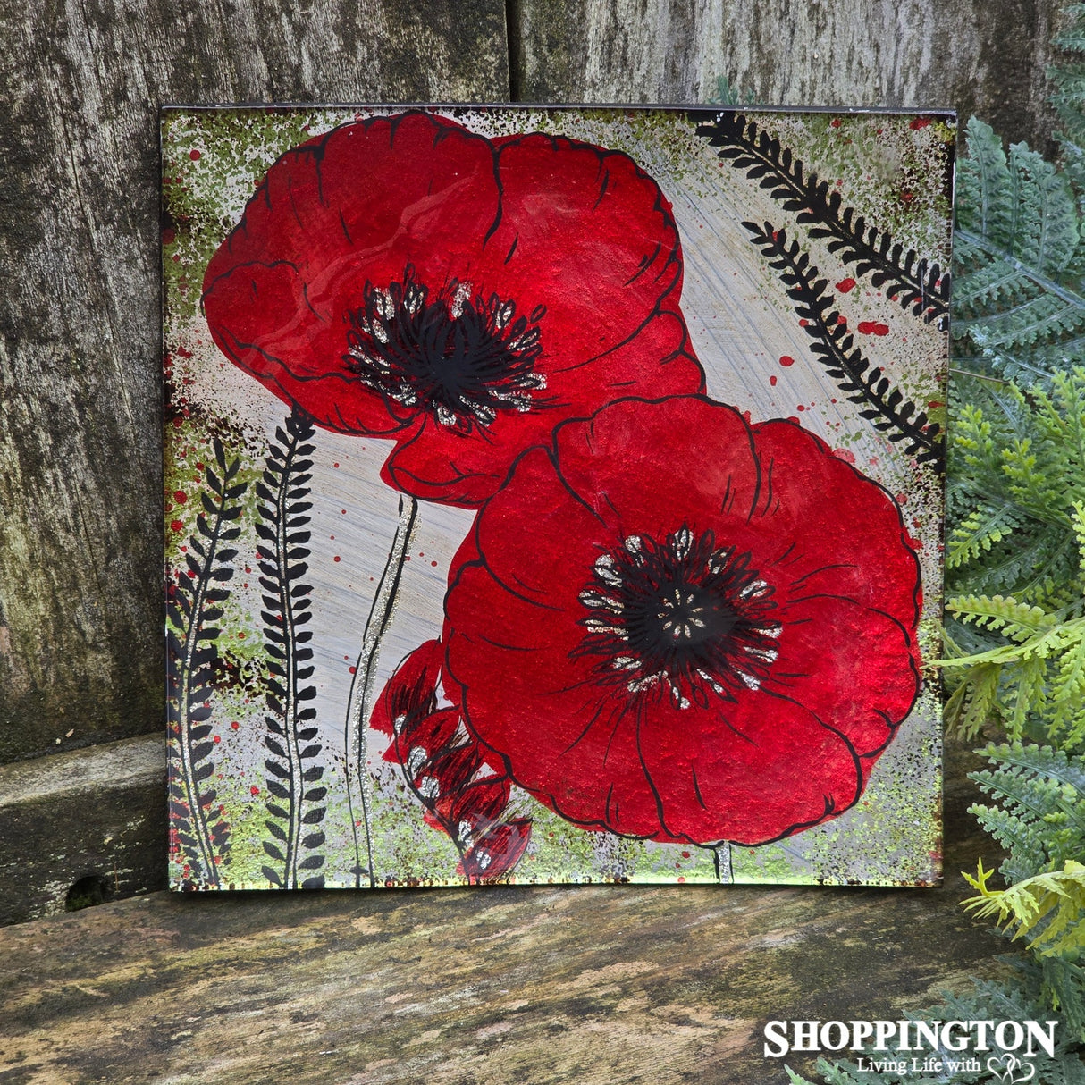 Glass Armistace Plate 19cm x 19cm