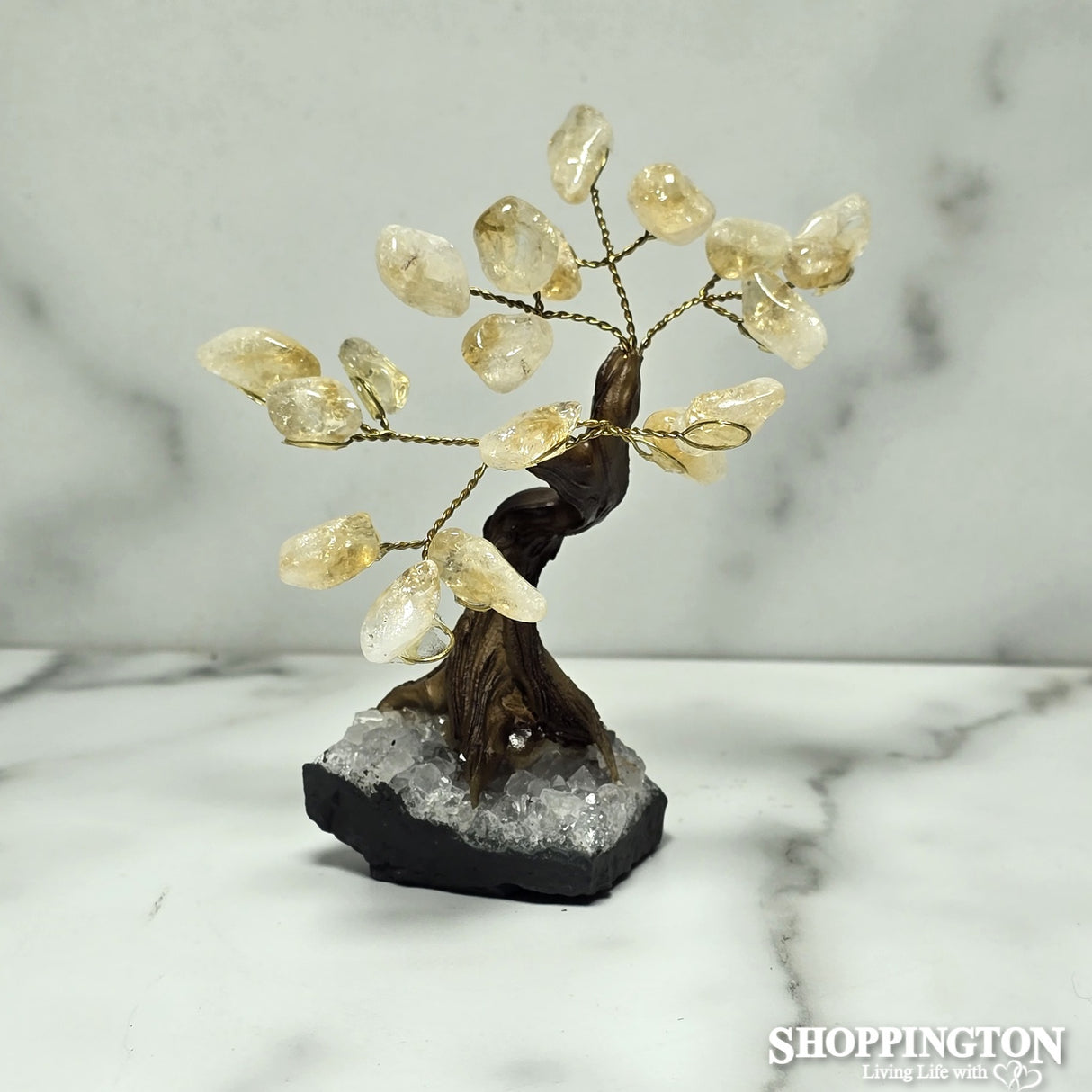 Crystal Gemstone Tree 10cm - Citrine
