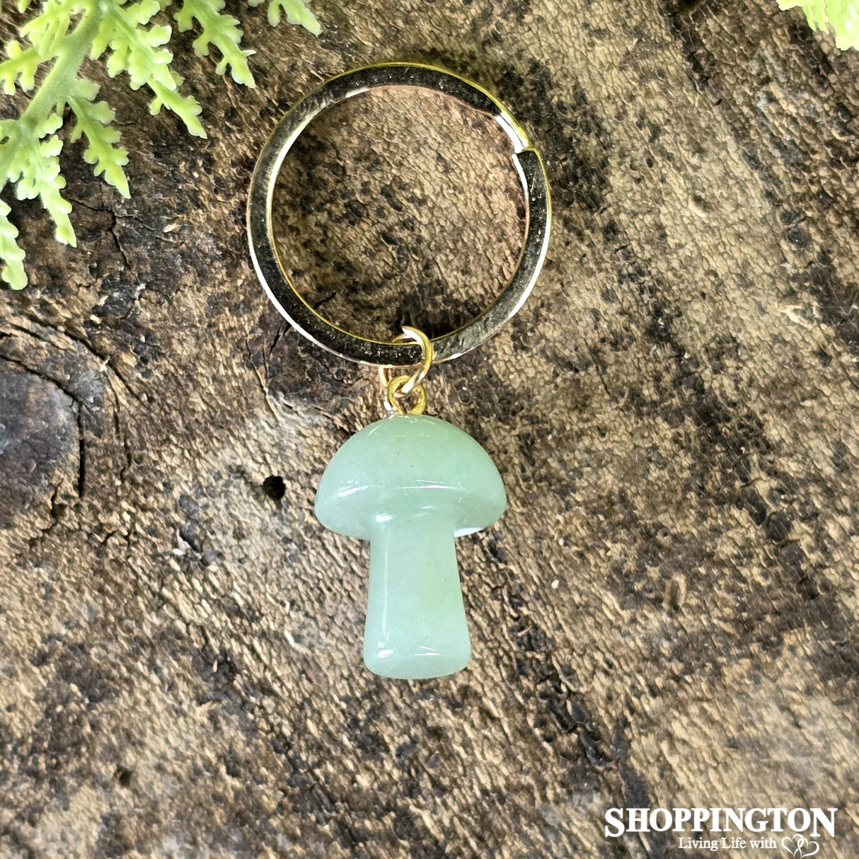 Mushroom Gemstone Keyring