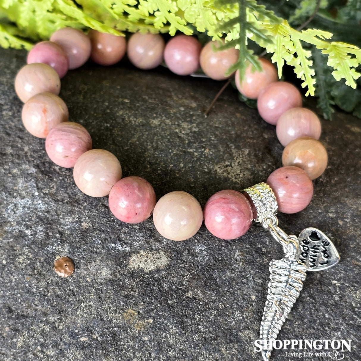Gemstone Bracelet - Rhodonite