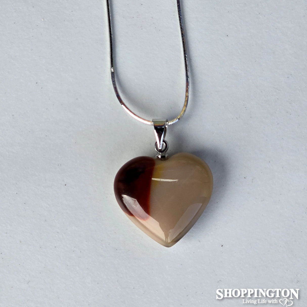 Crystal Pendant - Brown Moonstone Heart