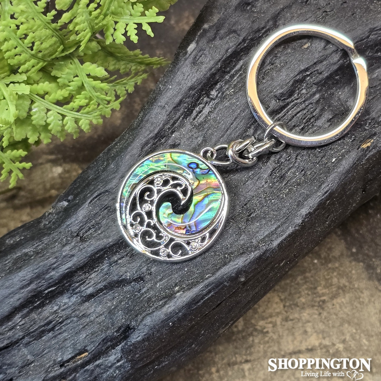 Kiwiana Keyring - Paua Koru