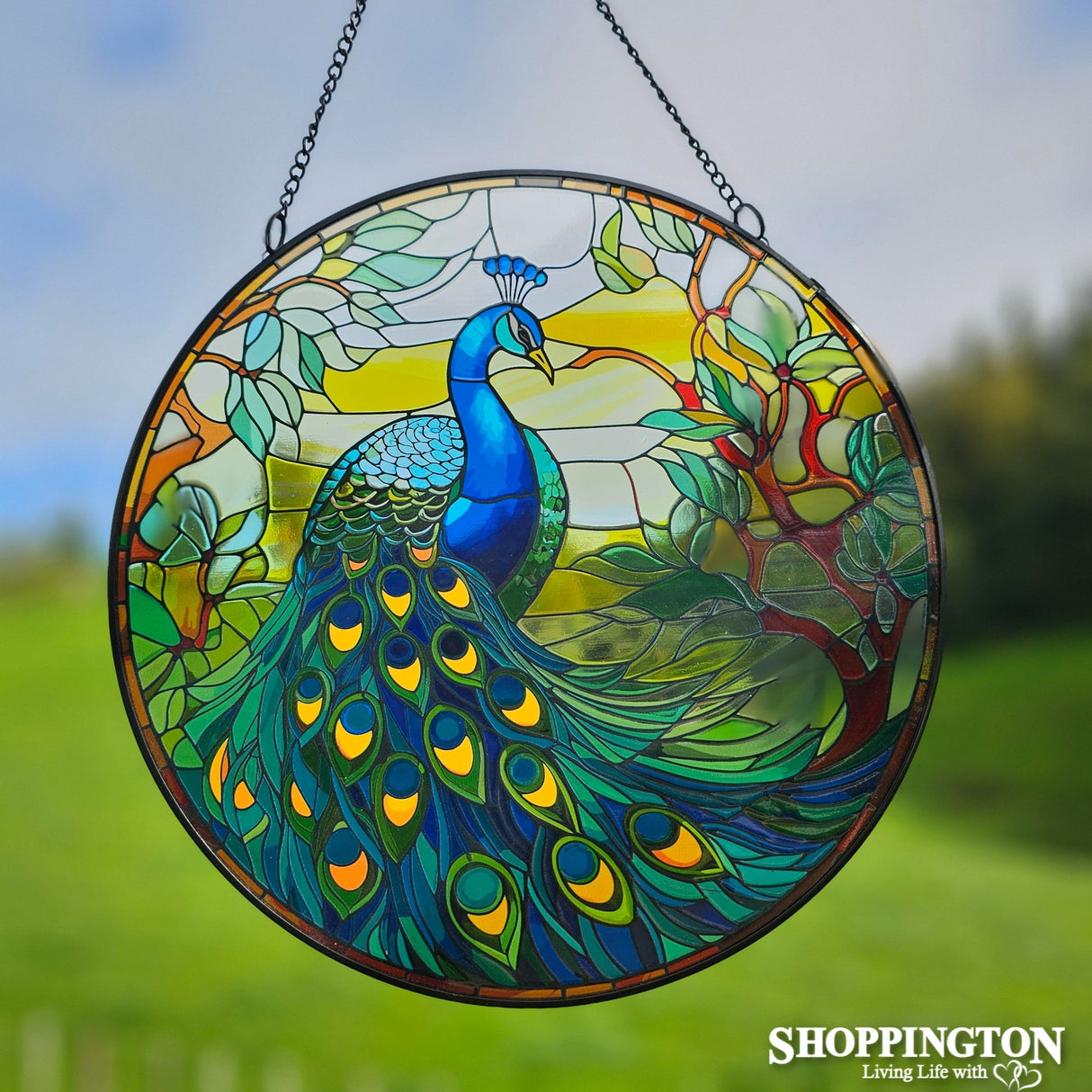 Stained Glass Hanger - Peacock