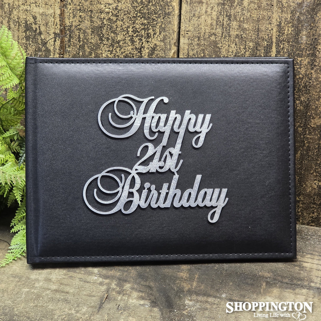 Photo Album - Happy 21st Black & Silver