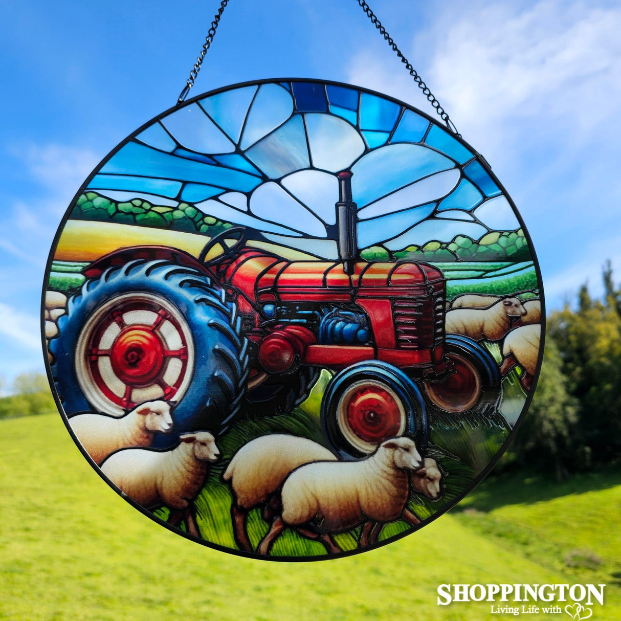 Stained Glass Hanger - Tractor
