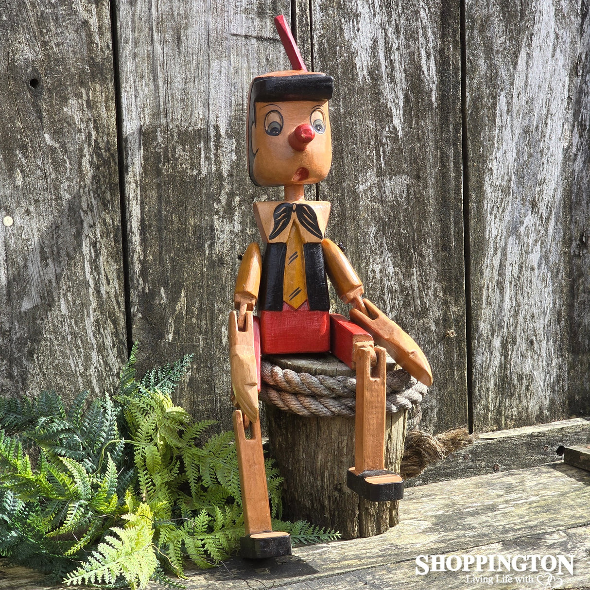 Pinocchio Sitting Rustic / 50cm
